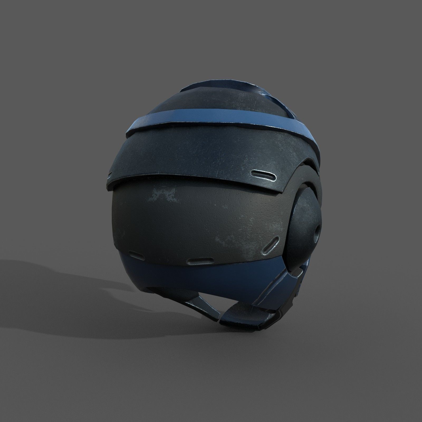 Helmet scifi ver 19 Low-poly 3D model_2