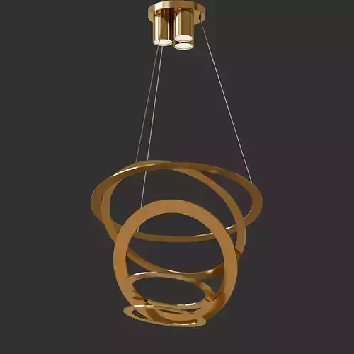 3 Light Gold Pendant