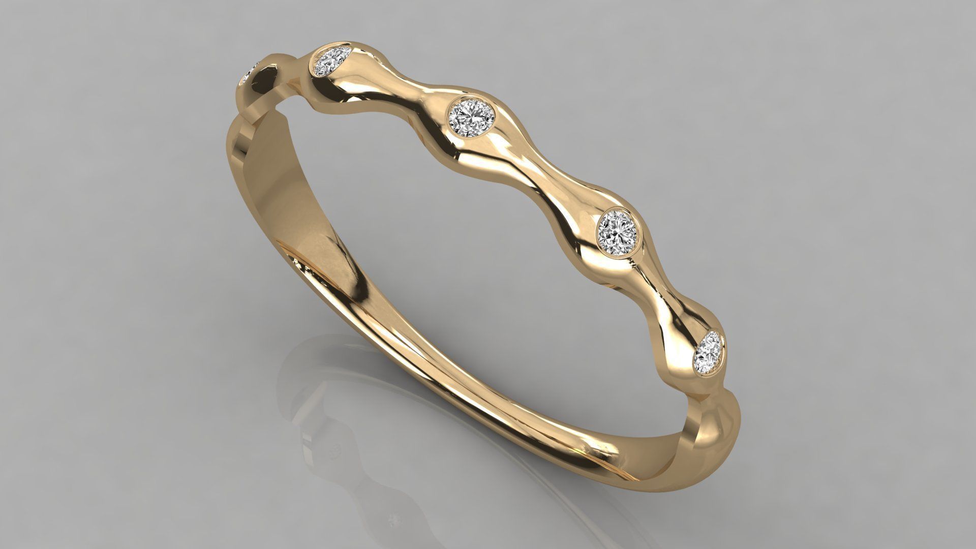 Women solitaire ring 3dm stl render detail  3D print model_3