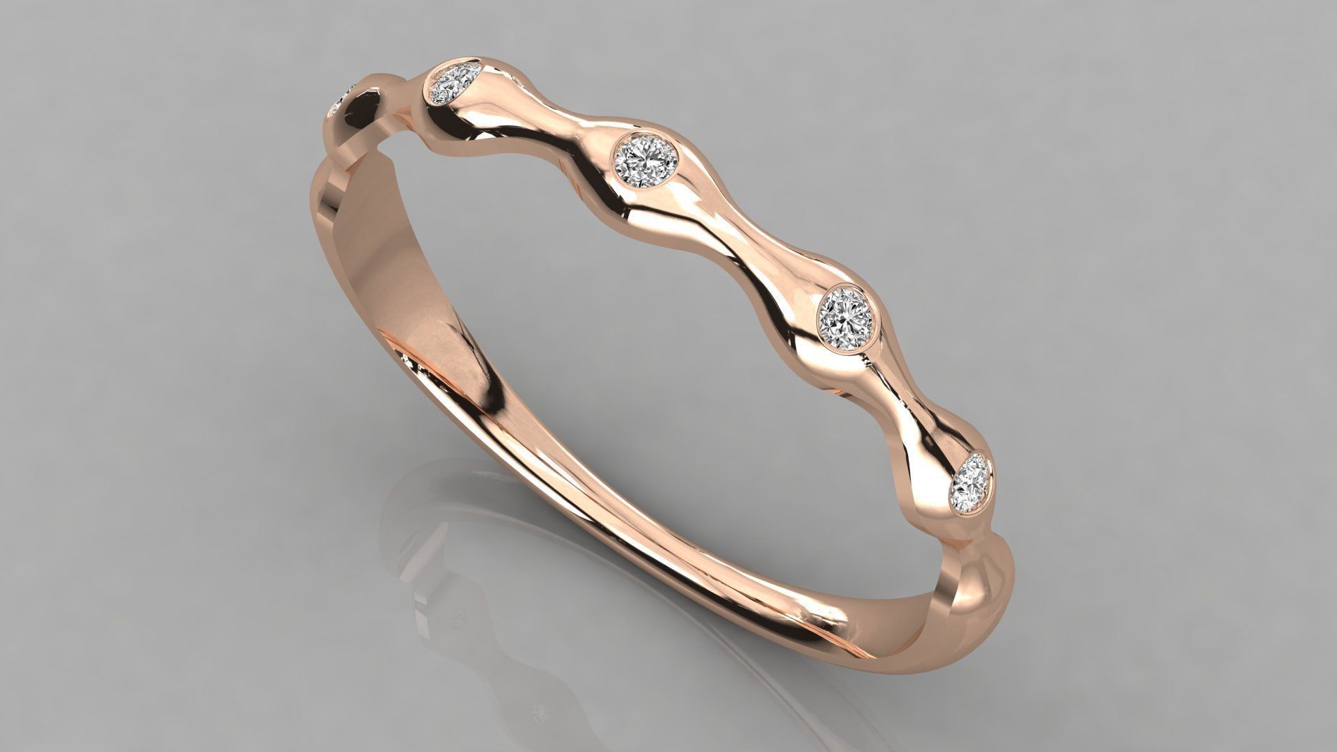 Women solitaire ring 3dm stl render detail  3D print model_1