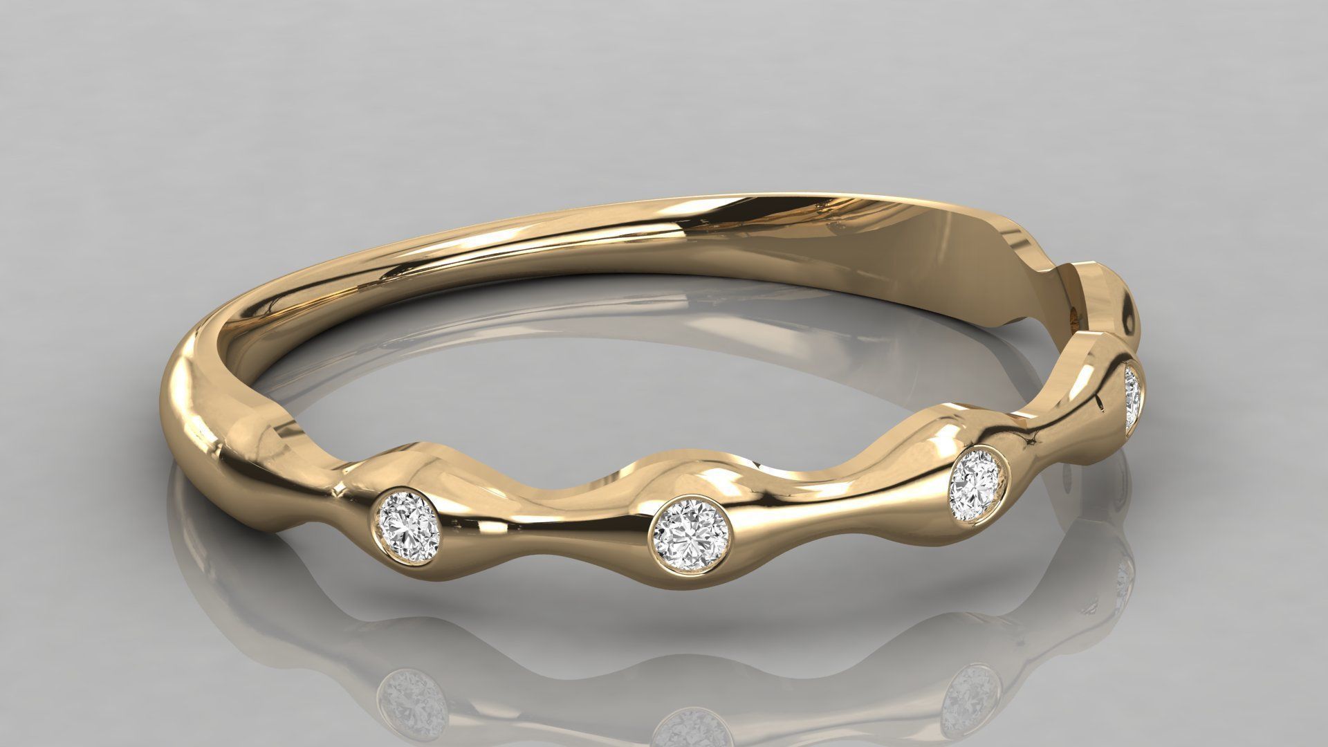 Women solitaire ring 3dm stl render detail  3D print model_6
