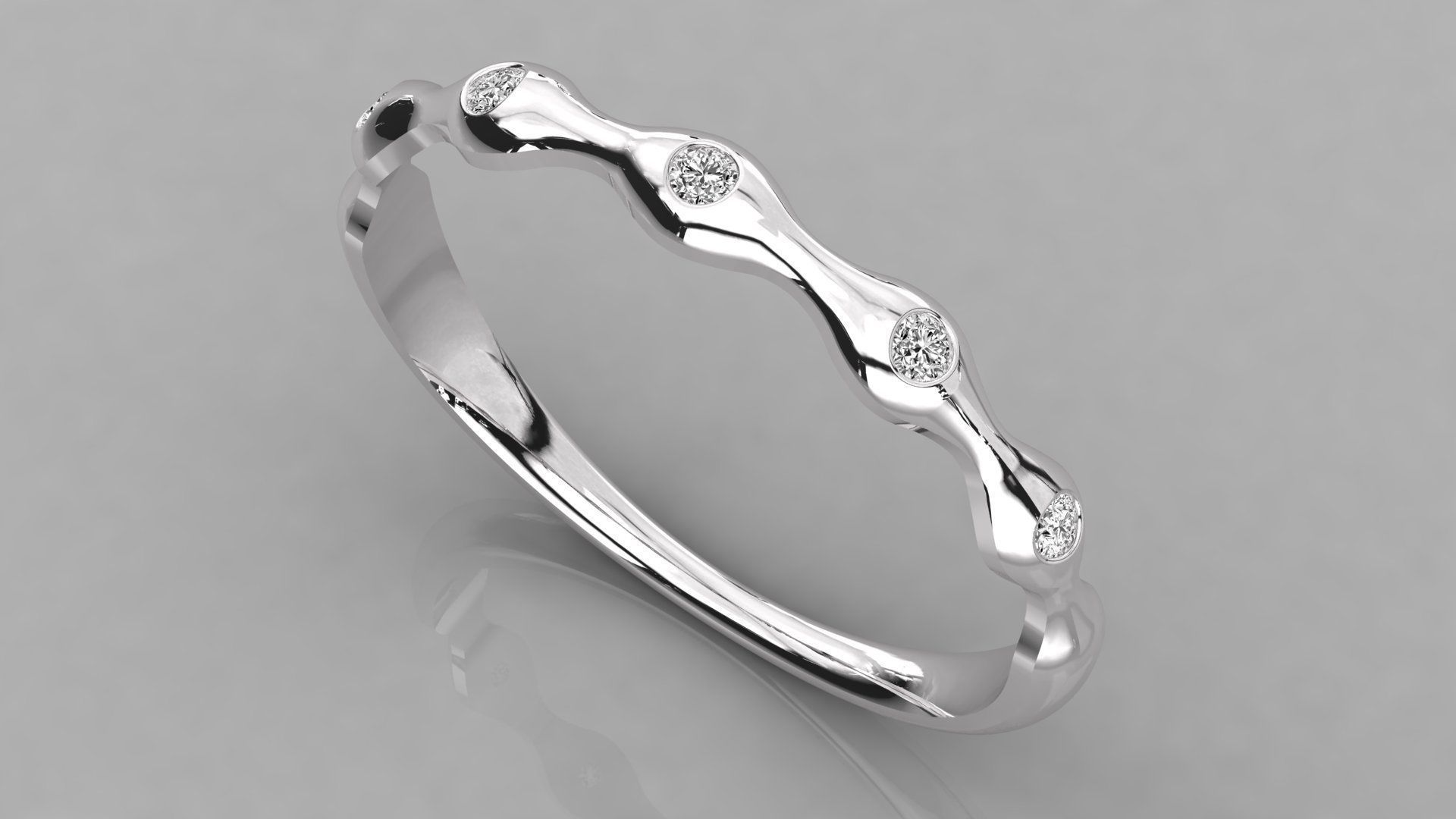 Women solitaire ring 3dm stl render detail  3D print model_2