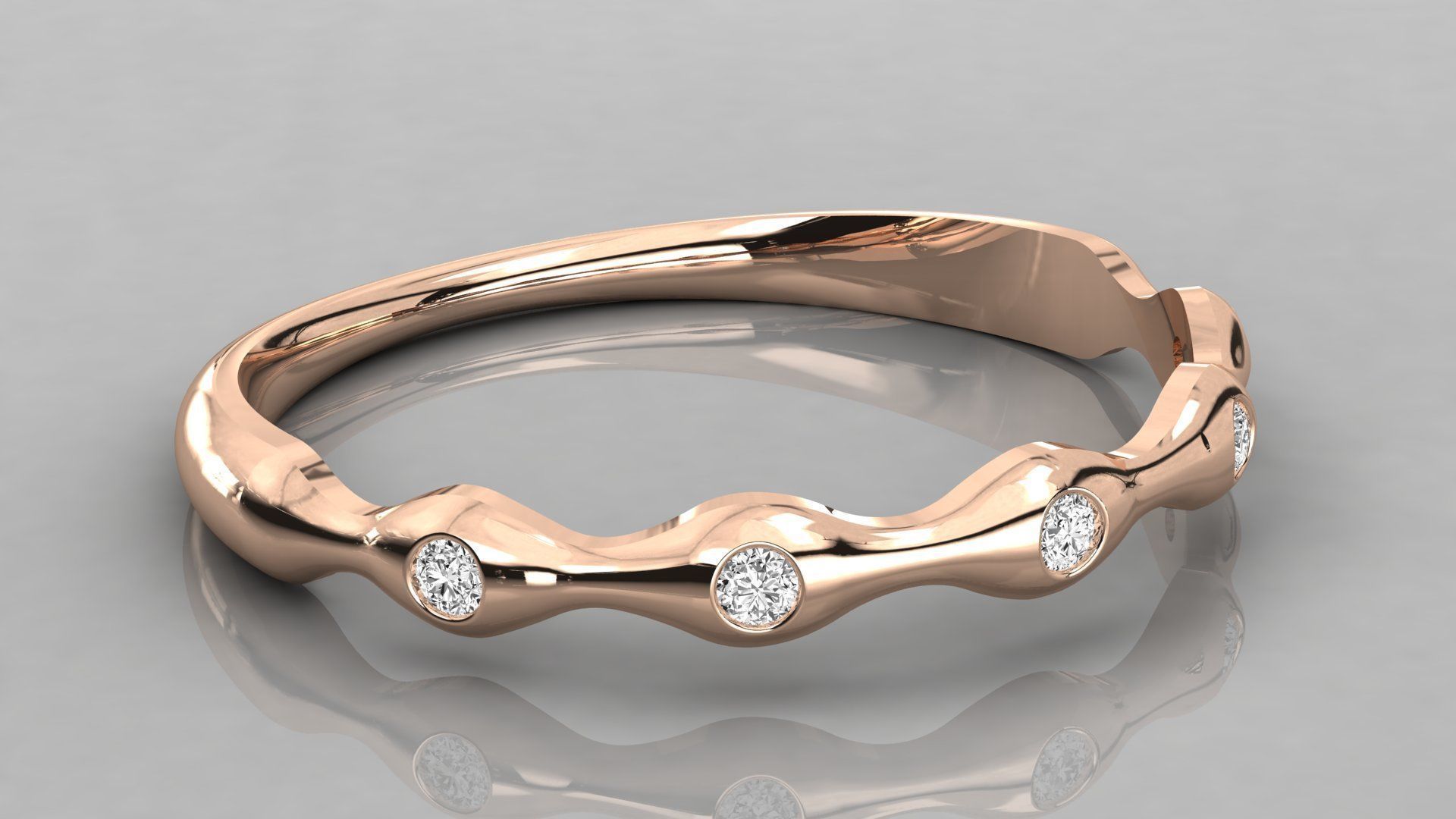 Women solitaire ring 3dm stl render detail  3D print model_4