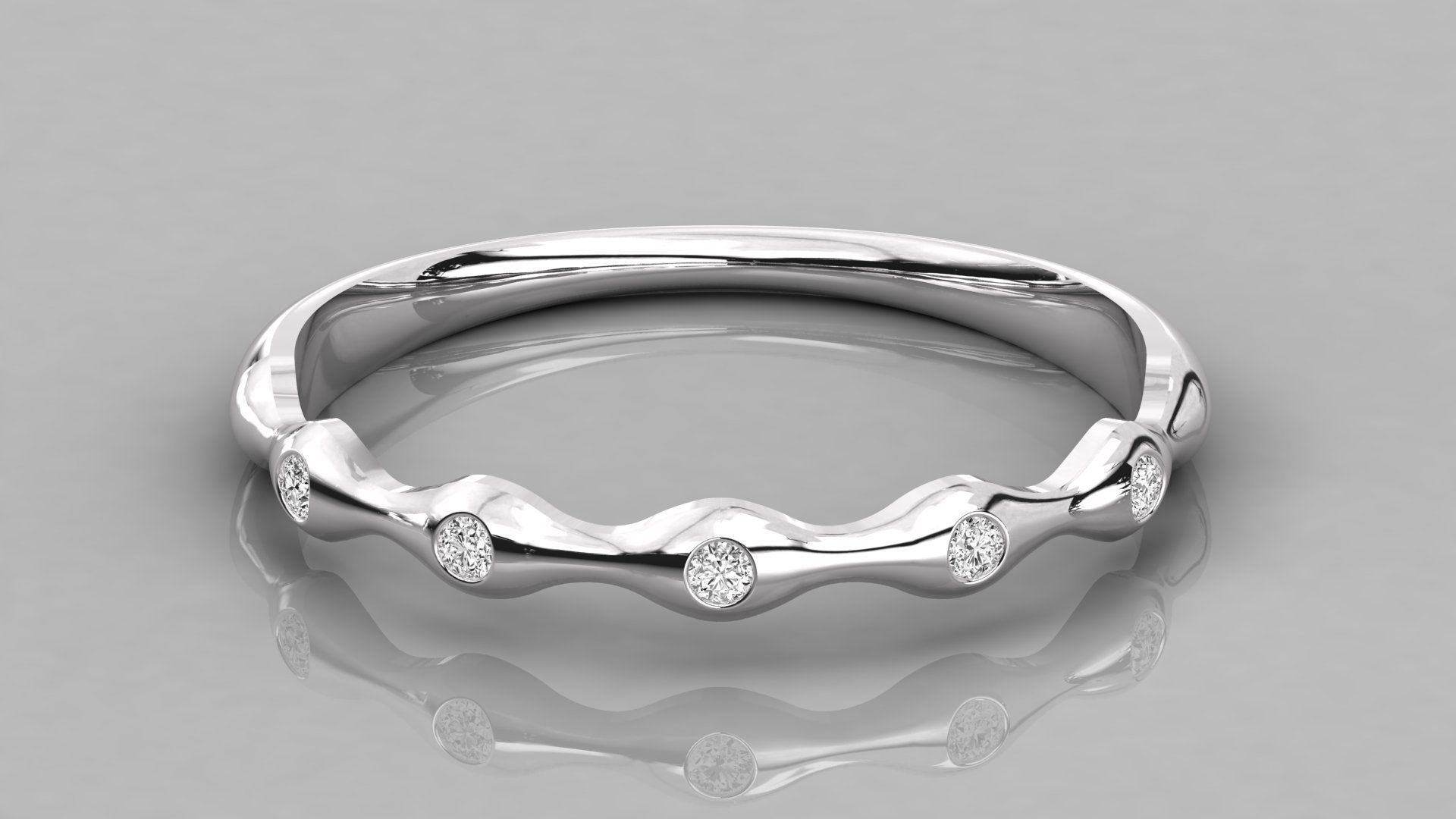 Women solitaire ring 3dm stl render detail  3D print model_7