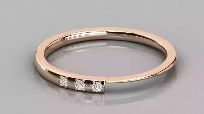Women solitaire ring 3dm stl render detail 
