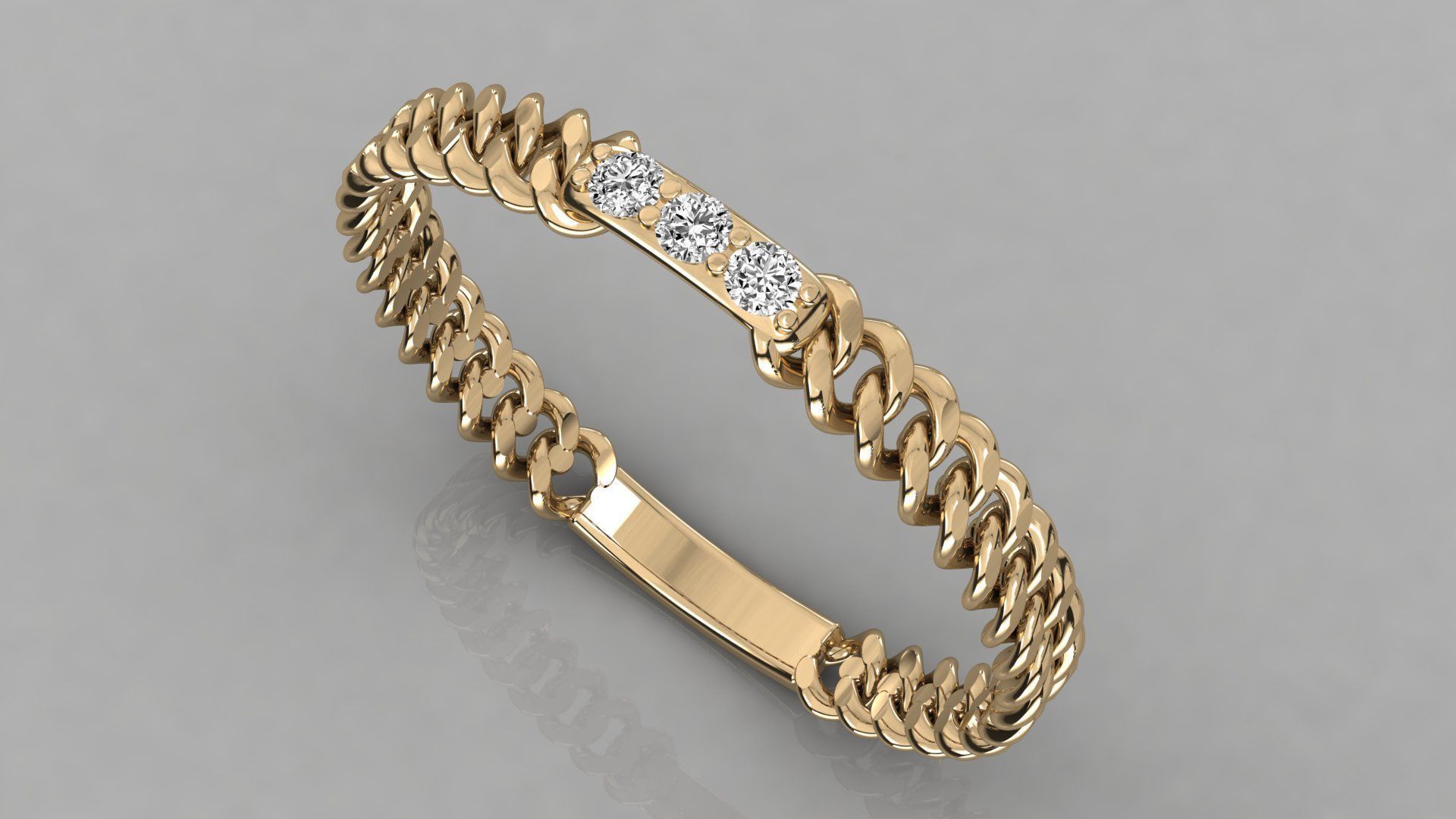 Women solitaire ring 3dm stl render detail 3D print model_3