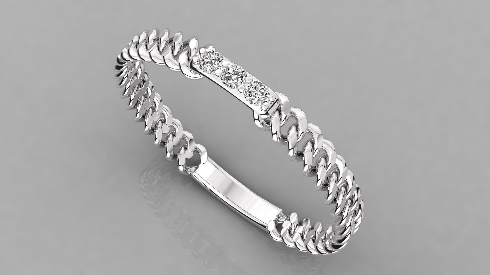 Women solitaire ring 3dm stl render detail 3D print model_2