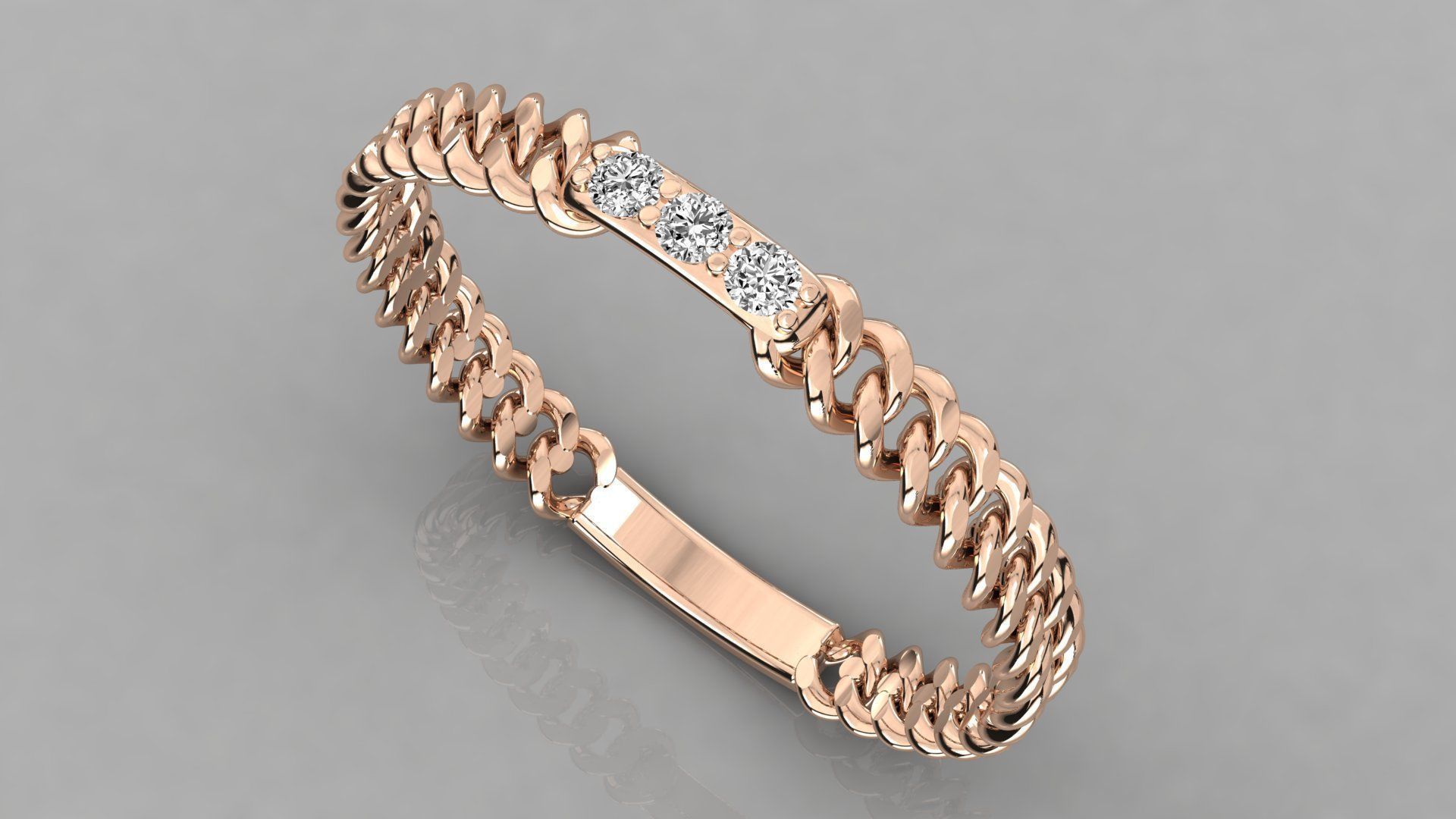 Women solitaire ring 3dm stl render detail 3D print model_1