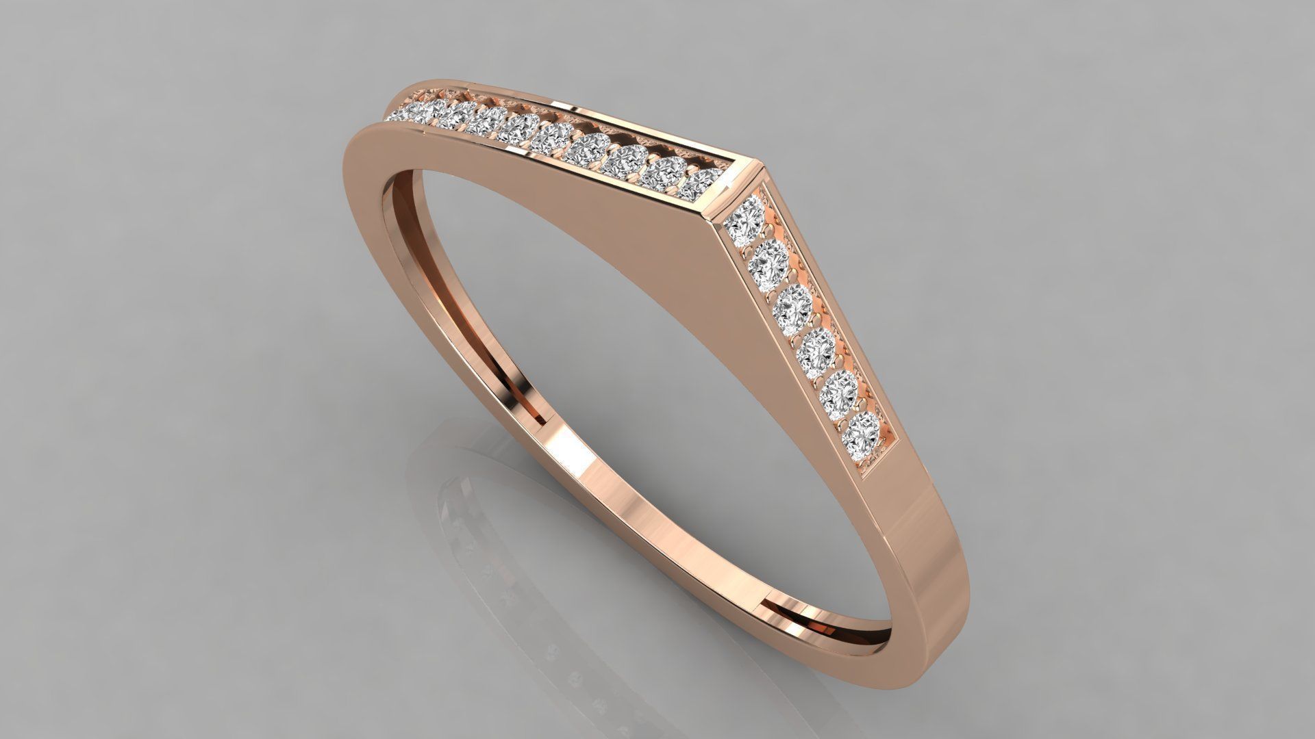Women solitaire ring 3dm stl render detail 3D print model_1