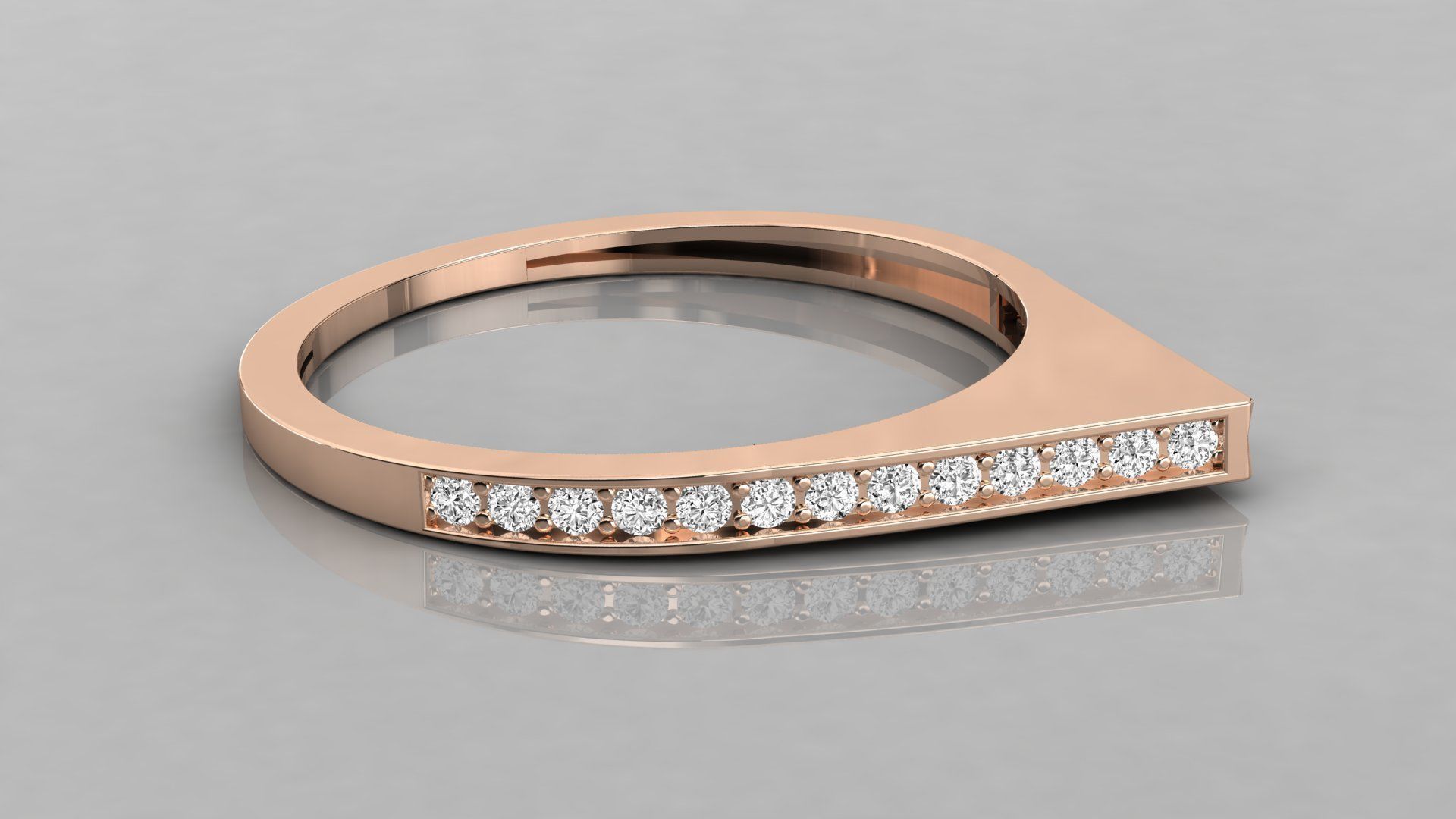 Women solitaire ring 3dm stl render detail 3D print model_4