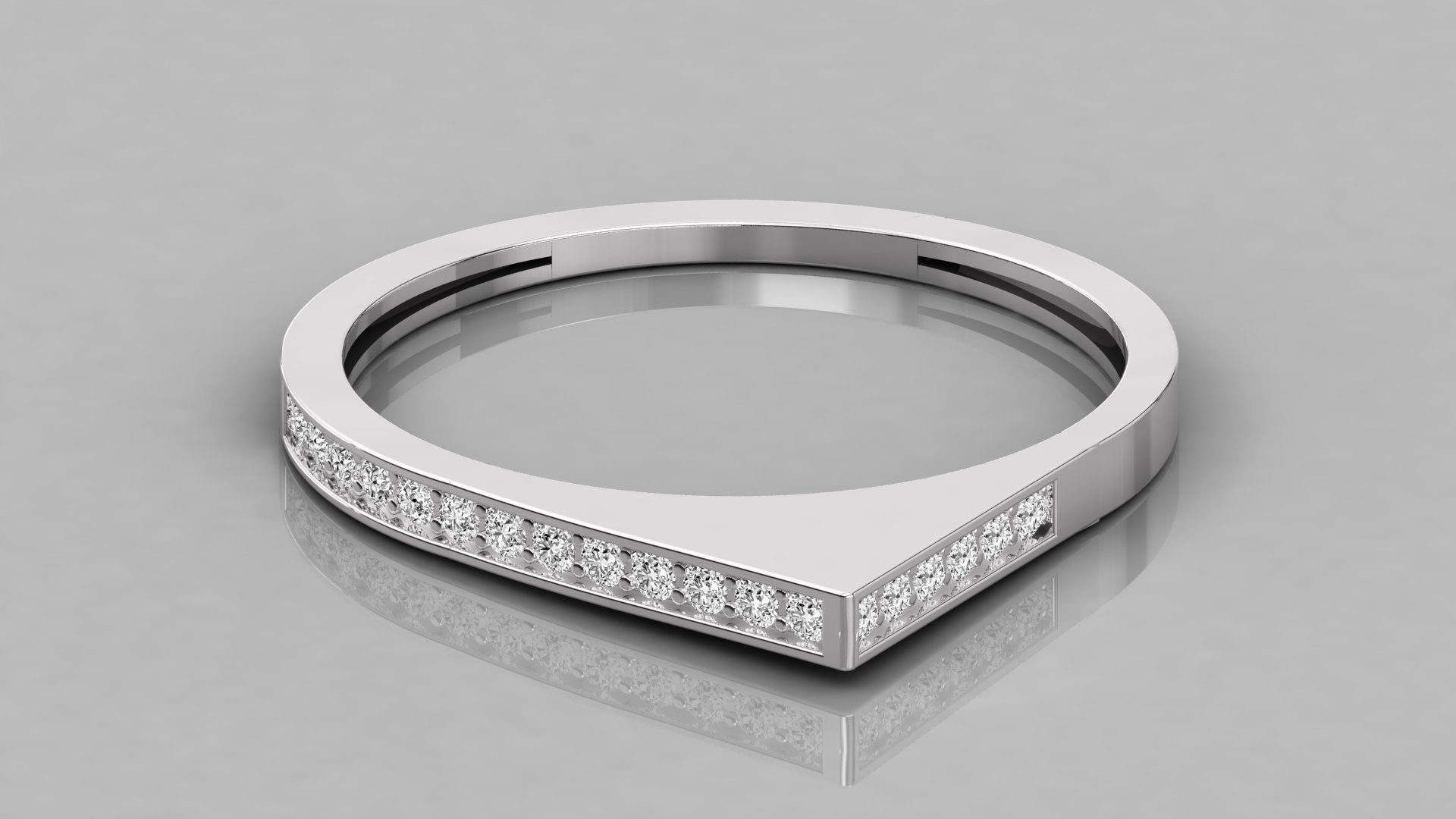 Women solitaire ring 3dm stl render detail 3D print model_7
