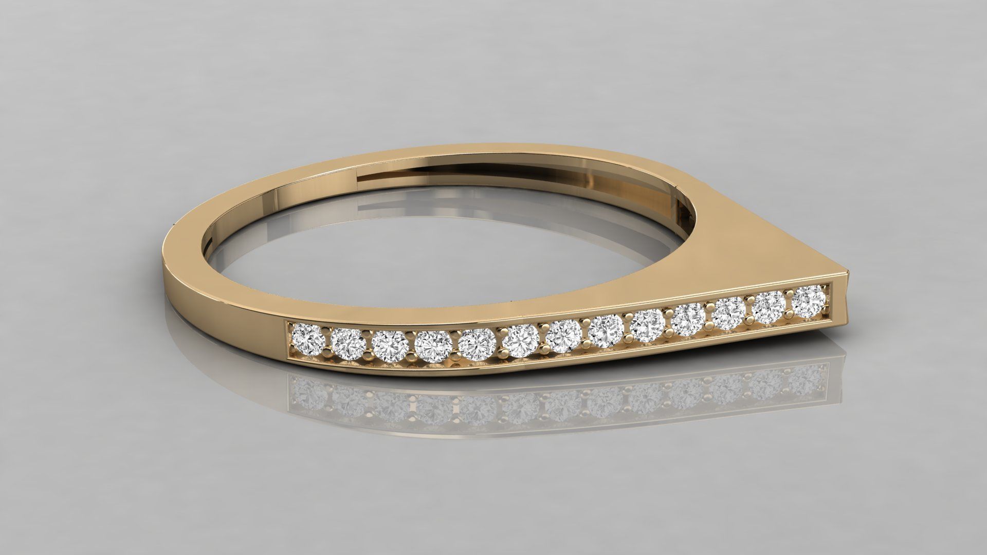 Women solitaire ring 3dm stl render detail 3D print model_6