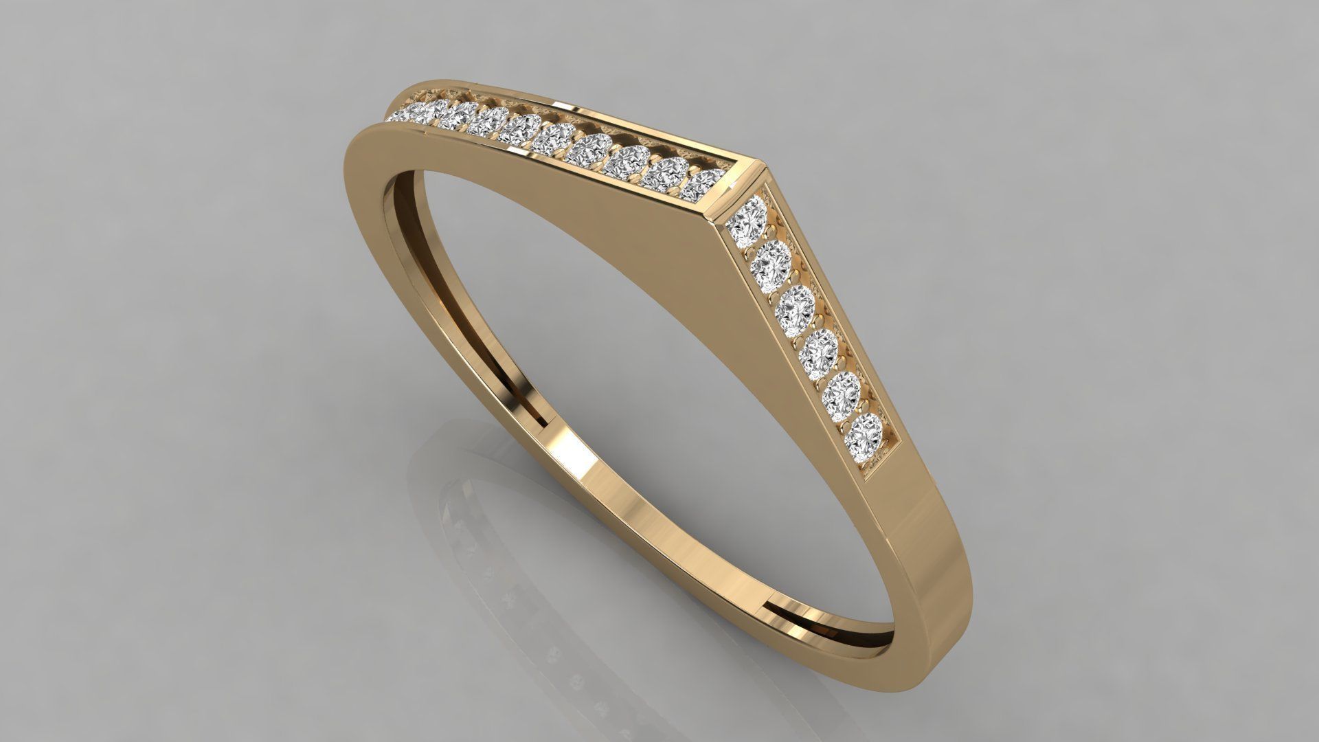 Women solitaire ring 3dm stl render detail 3D print model_3