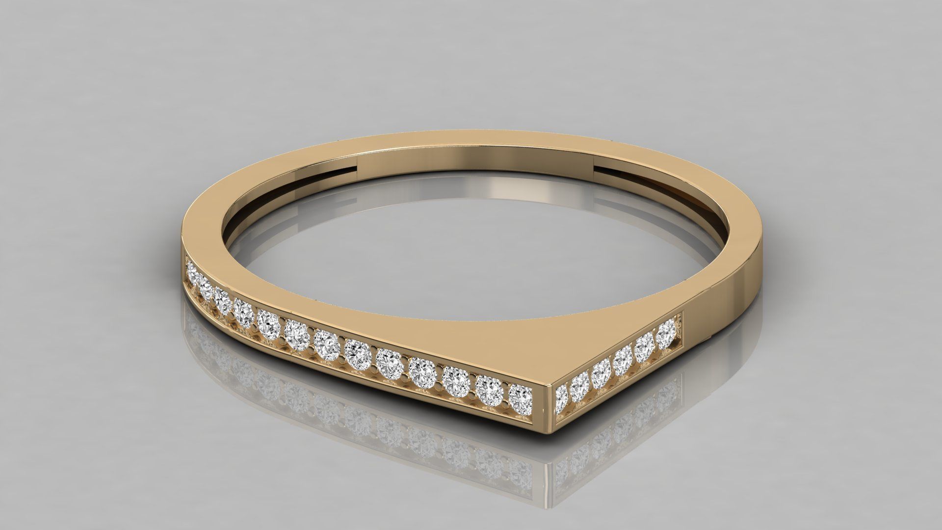 Women solitaire ring 3dm stl render detail 3D print model_8