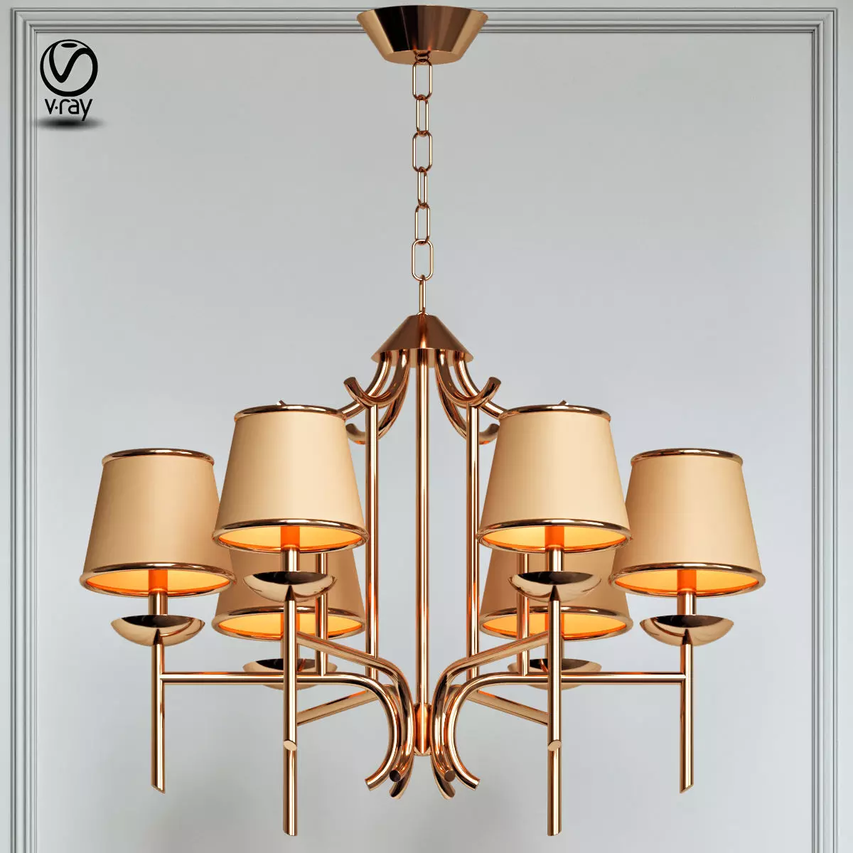 Classic chandelier 3D model_0