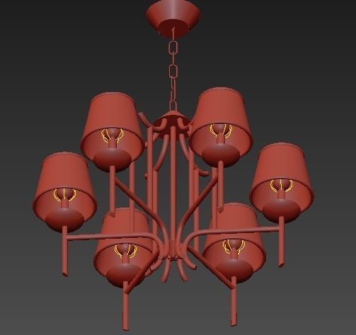 Classic chandelier 3D model_3