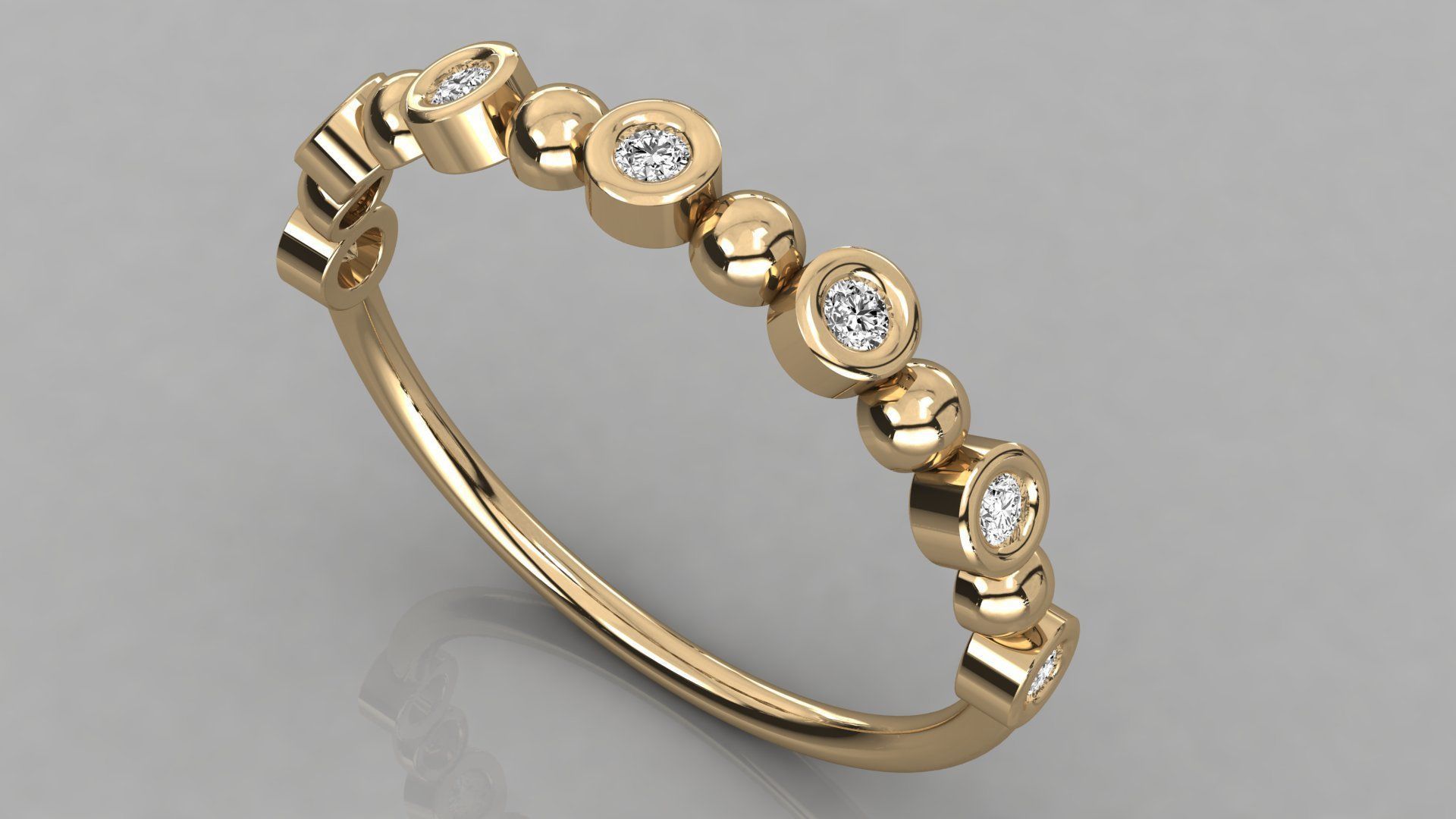 Women solitaire ring 3dm stl render detail  3D print model_6