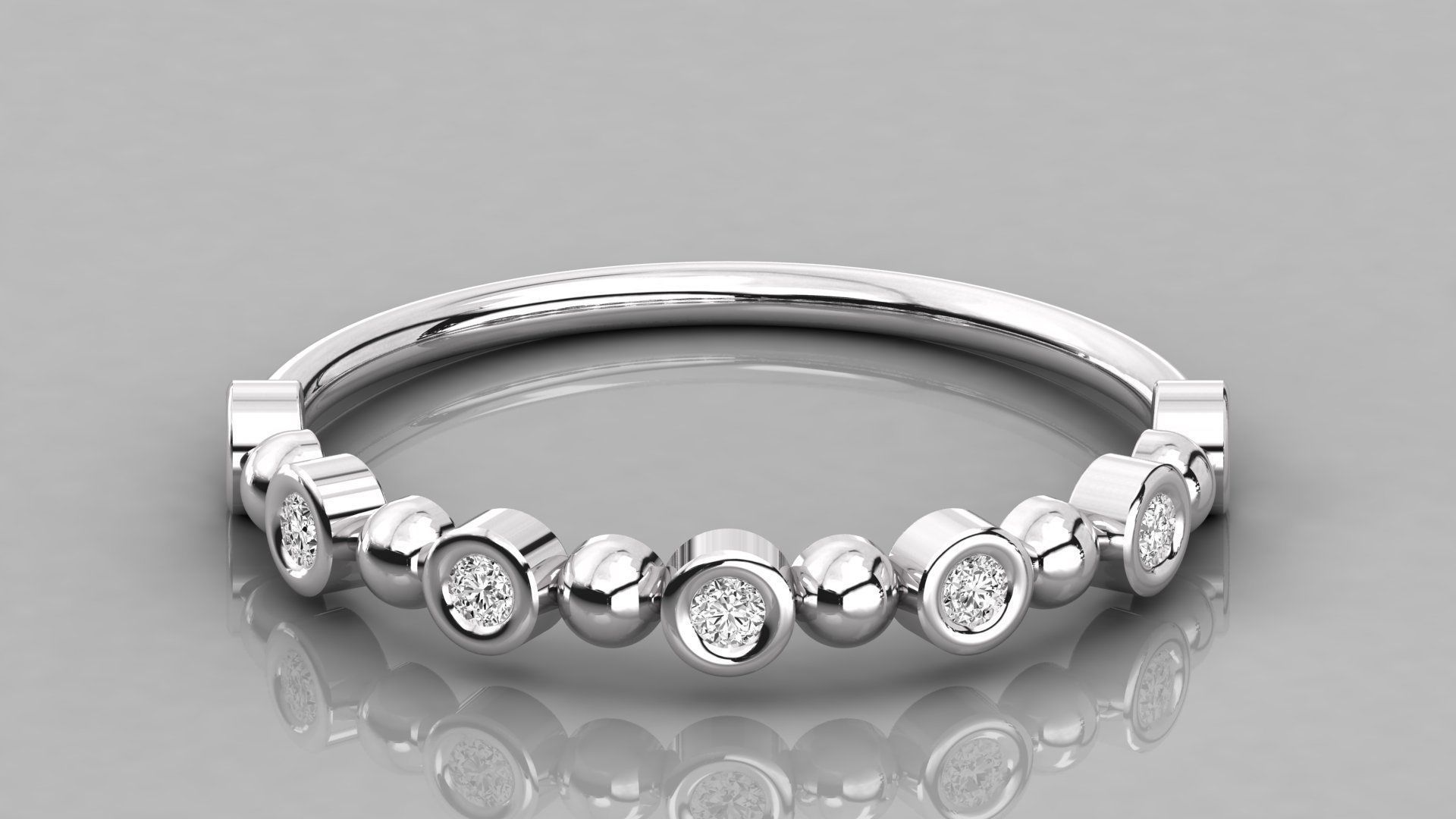 Women solitaire ring 3dm stl render detail  3D print model_7