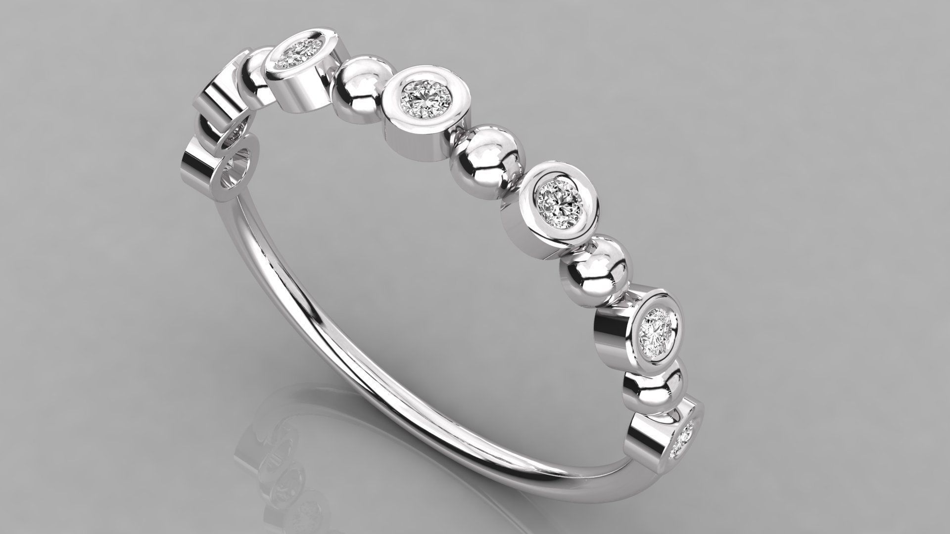 Women solitaire ring 3dm stl render detail  3D print model_5