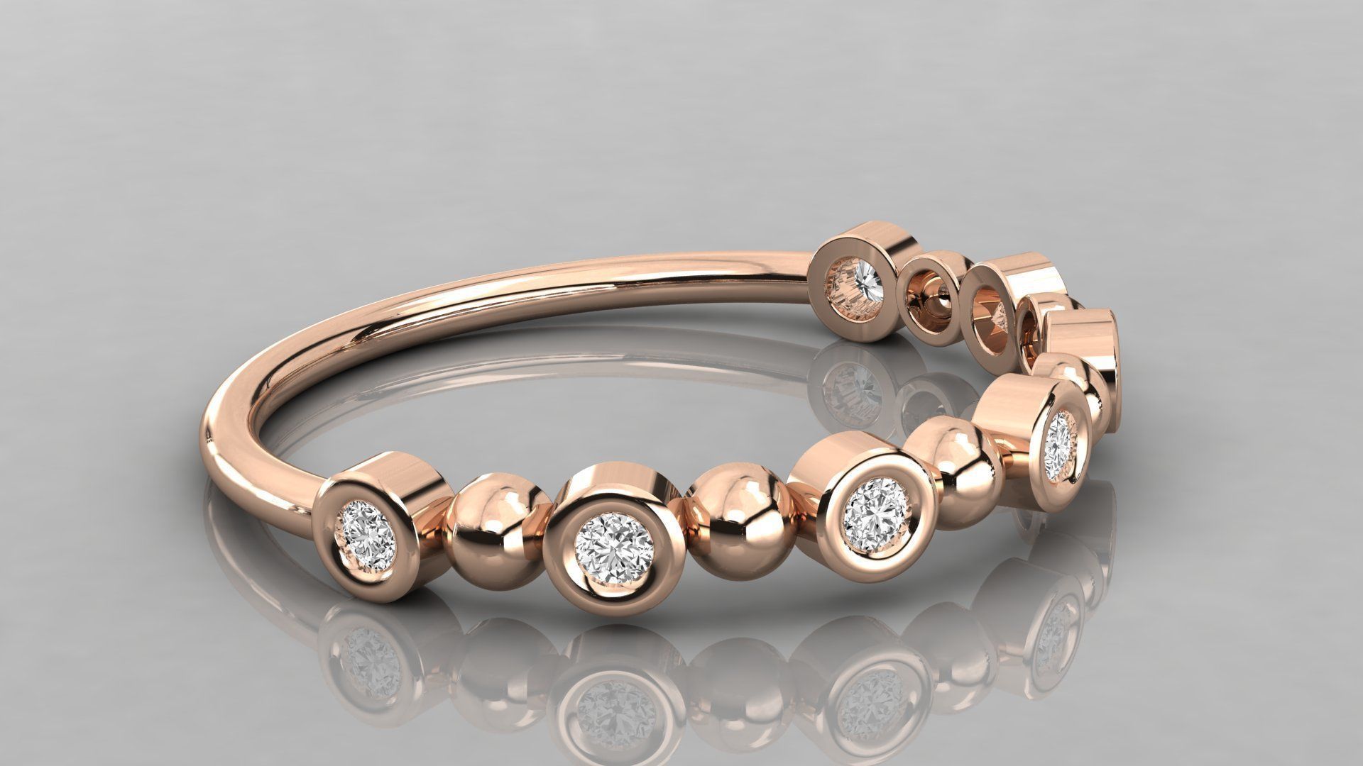 Women solitaire ring 3dm stl render detail  3D print model_2