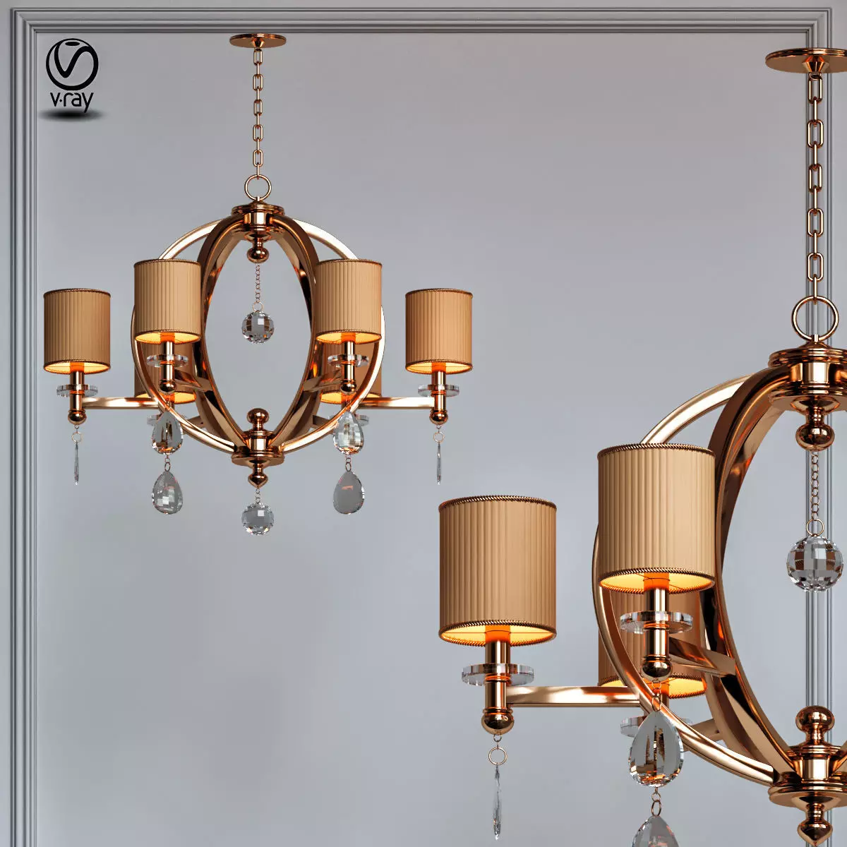 Classic chandelier 3 3D model_0