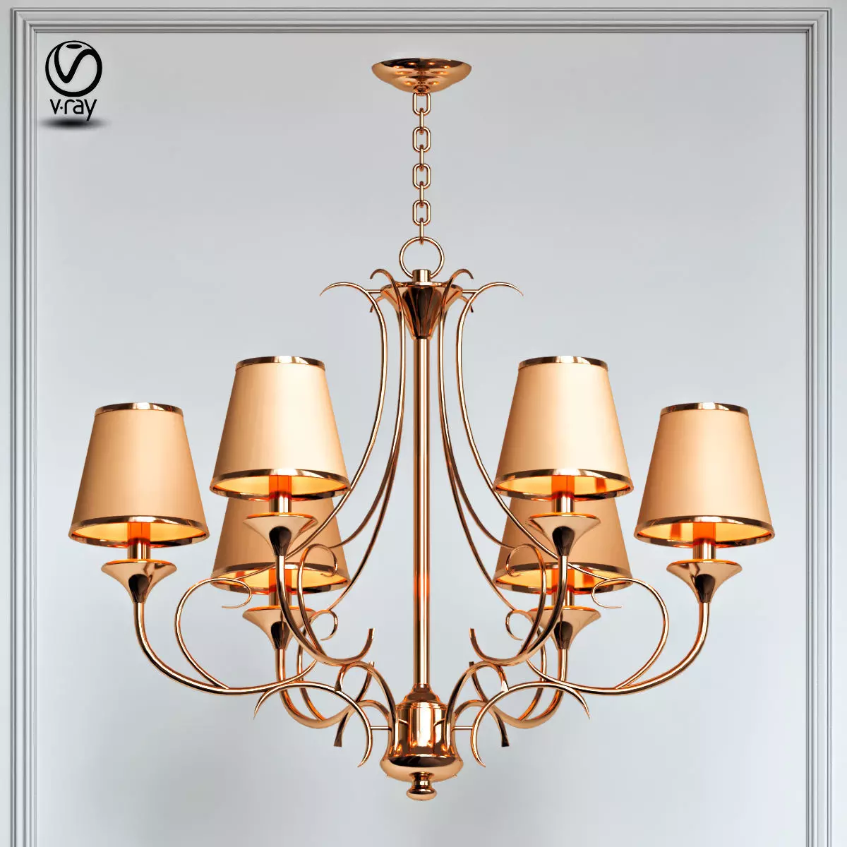 Classic chandelier 4 3D model_0