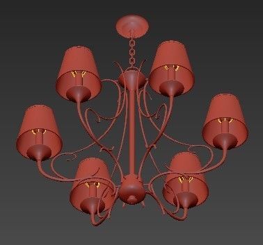Classic chandelier 4 3D model_5