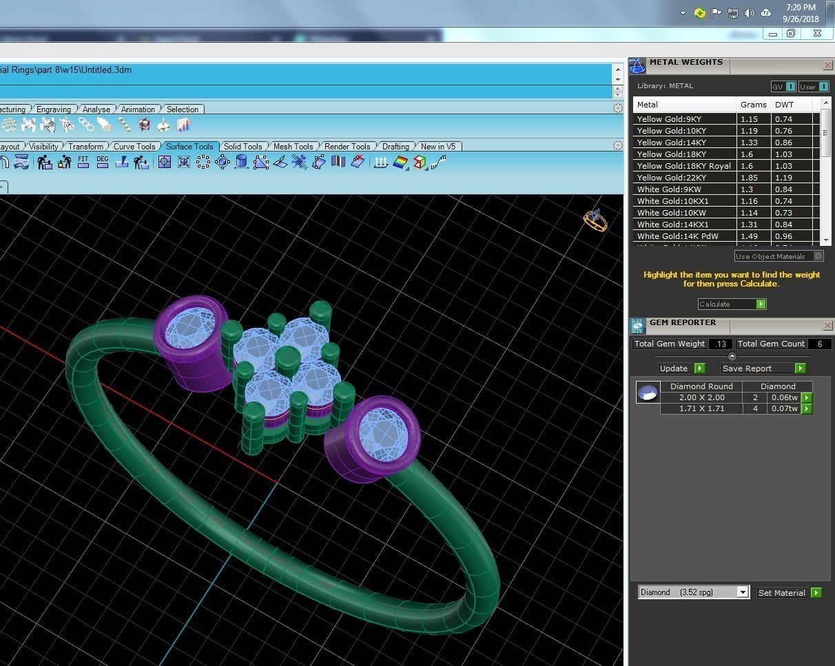 Women solitaire ring 3dm stl render detail  3D print model_9