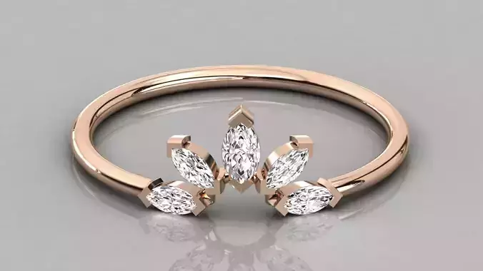 Women solitaire ring 3dm stl render detail 