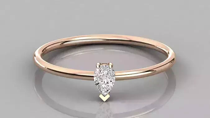 Women solitaire ring 3dm stl render detail  3D print model