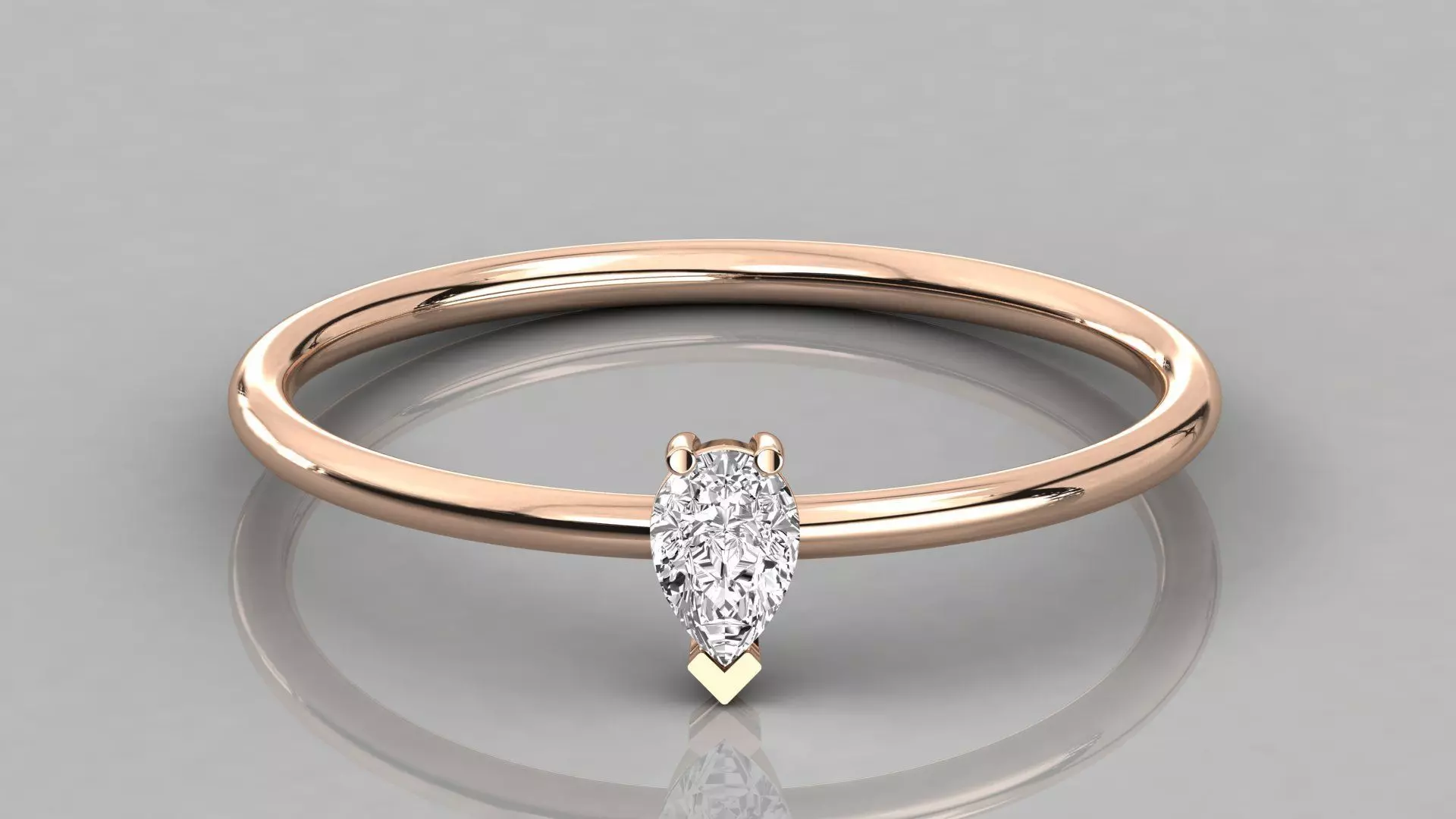 Women solitaire ring 3dm stl render detail 3D print model