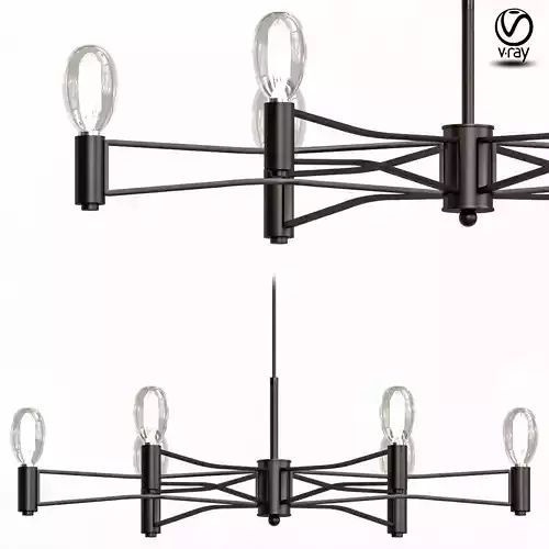 Tropfen chandelier with four lights