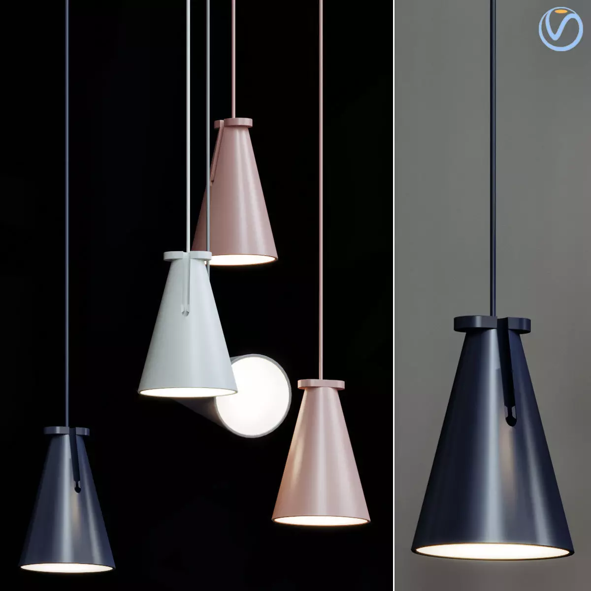 Menu Bollard Lamp 3D model