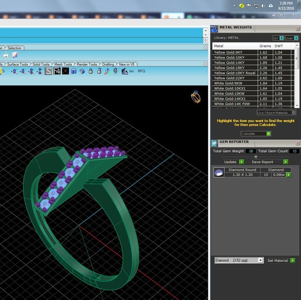Women solitaire ring 3dm stl render detail  3D print model_9
