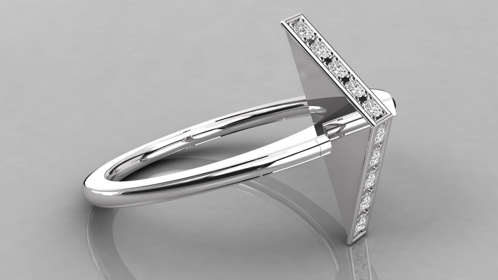 Women solitaire ring 3dm stl render detail  3D print model_5