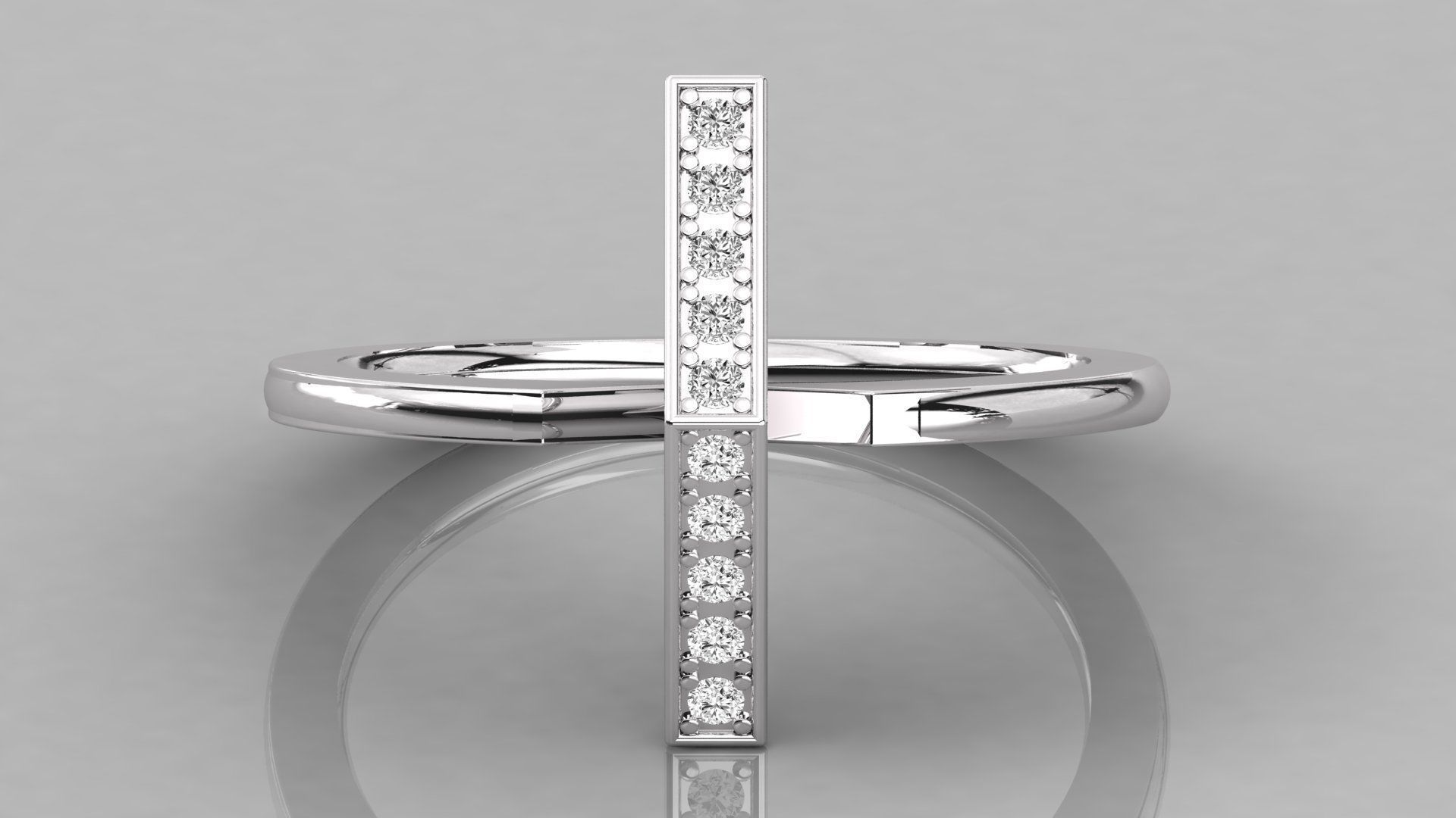 Women solitaire ring 3dm stl render detail  3D print model_7