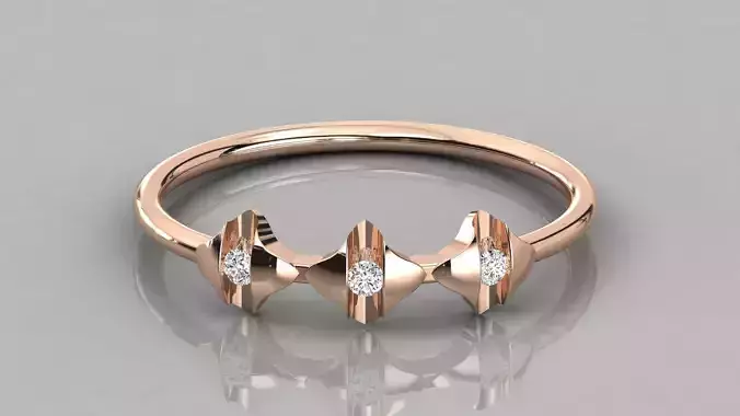 Women solitaire ring 3dm stl render detail 