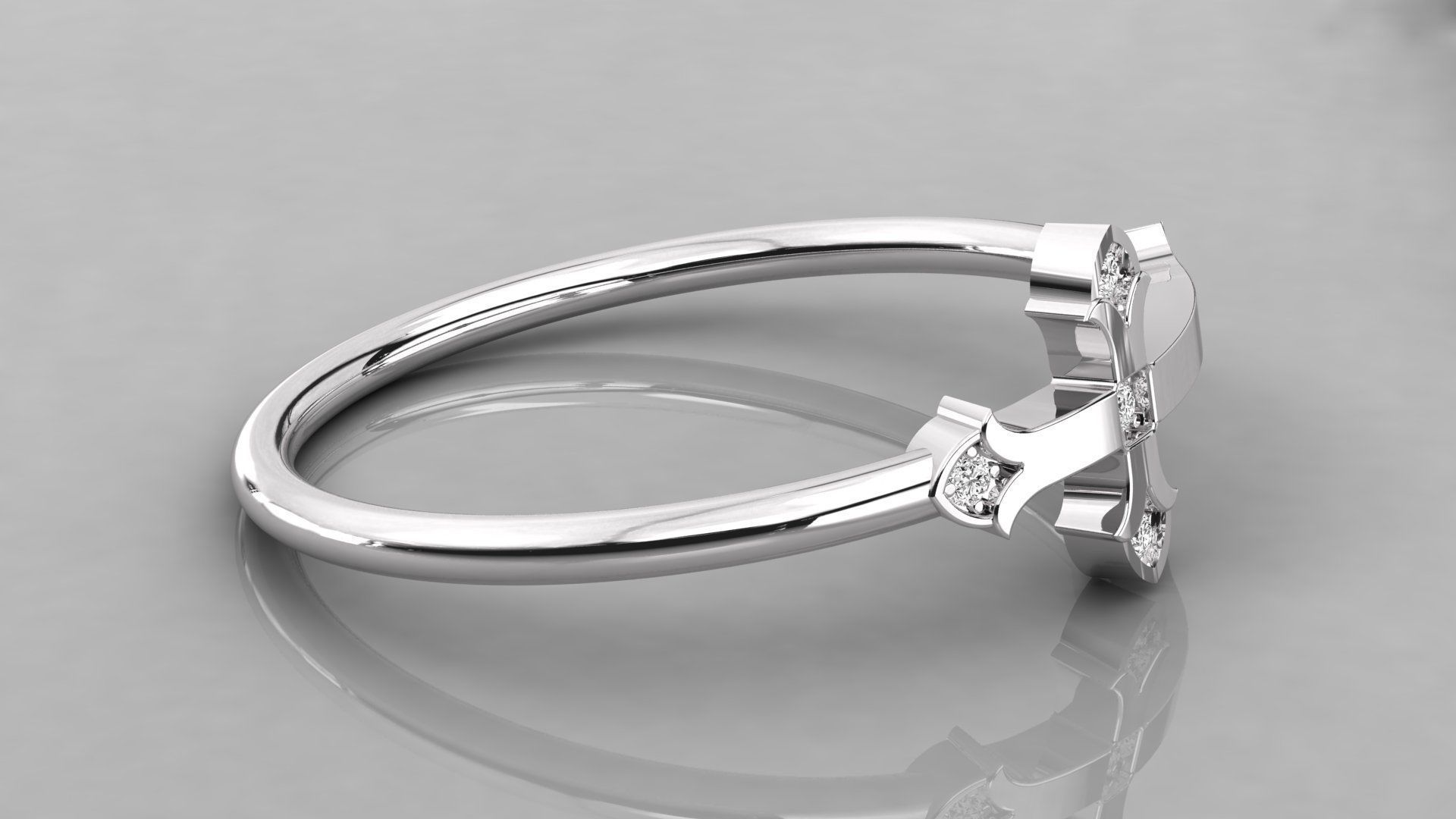 Women solitaire ring 3dm stl render detail  3D print model_5