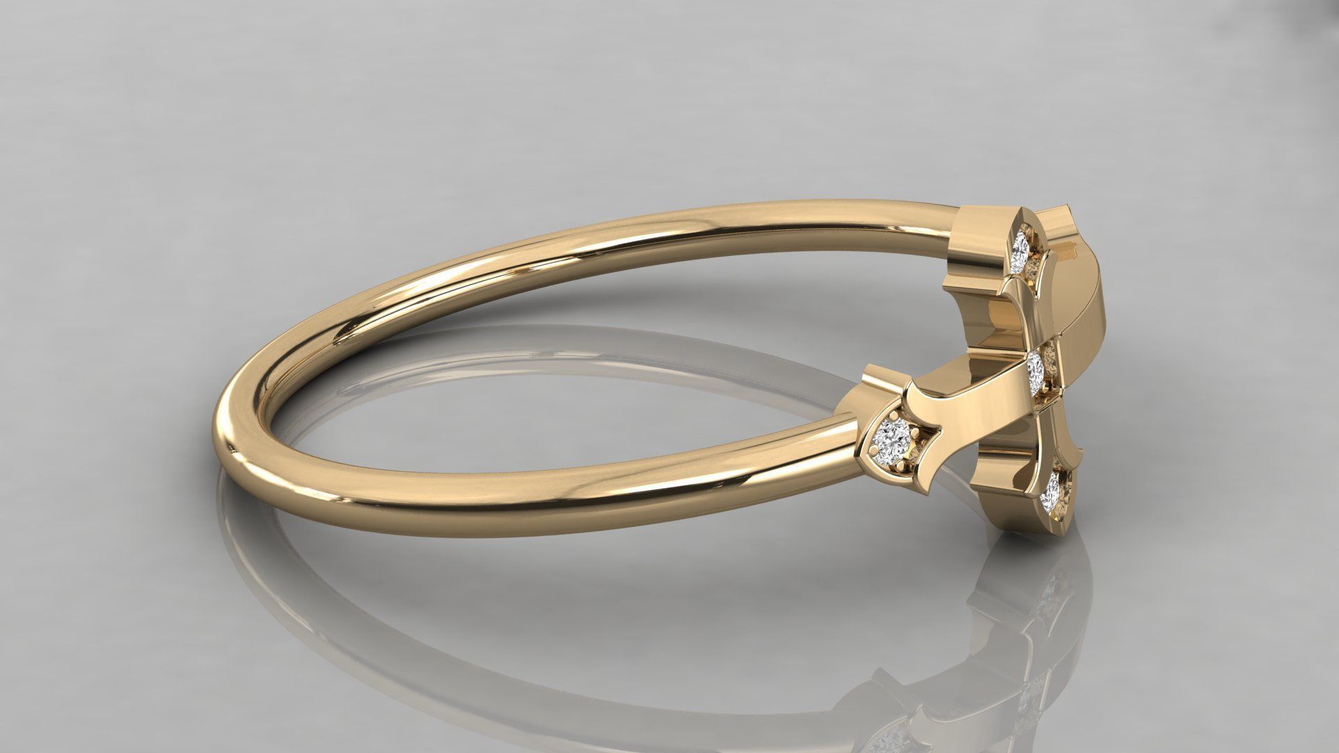Women solitaire ring 3dm stl render detail  3D print model_6