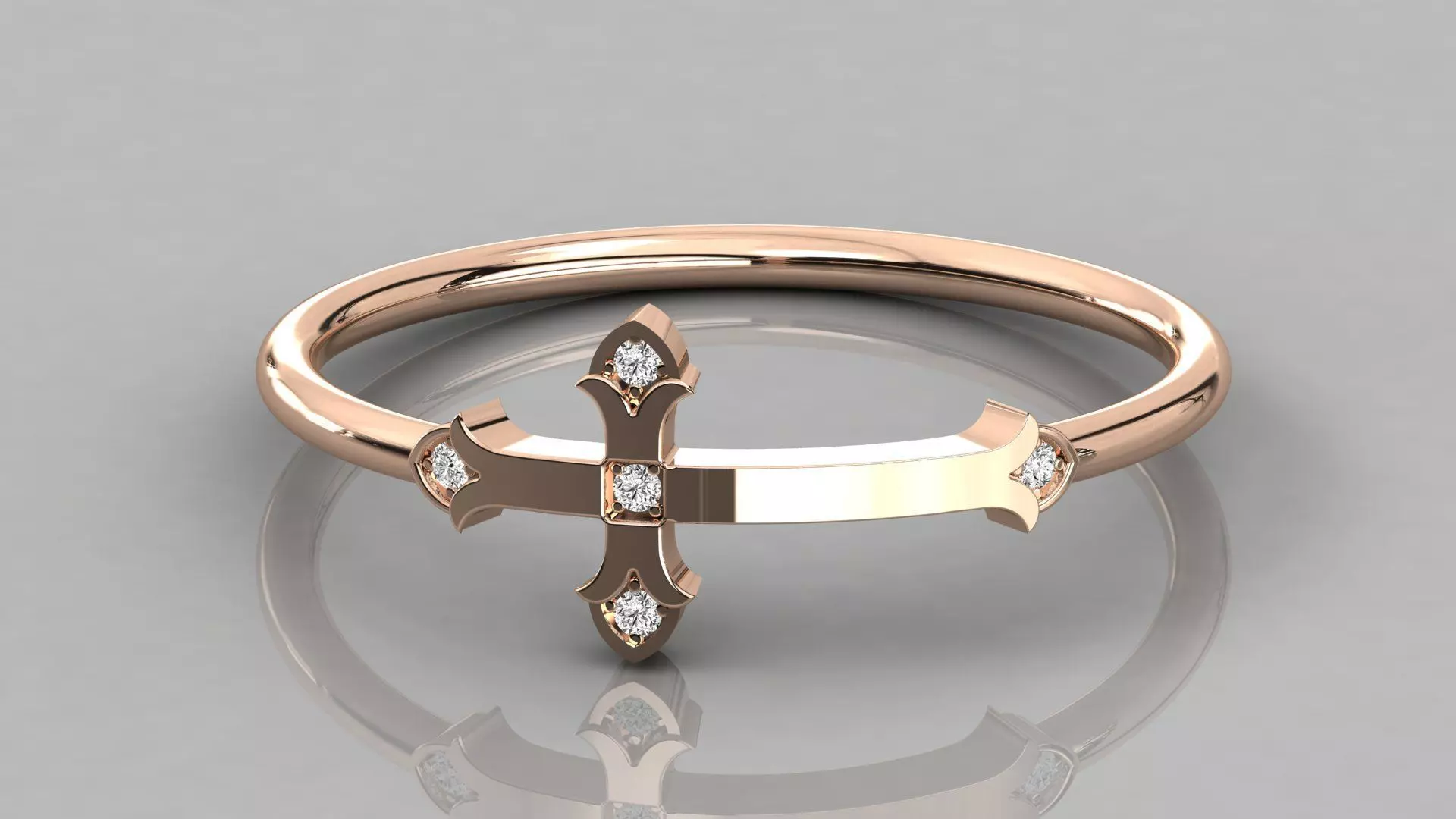 Women solitaire ring 3dm stl render detail  3D print model_0