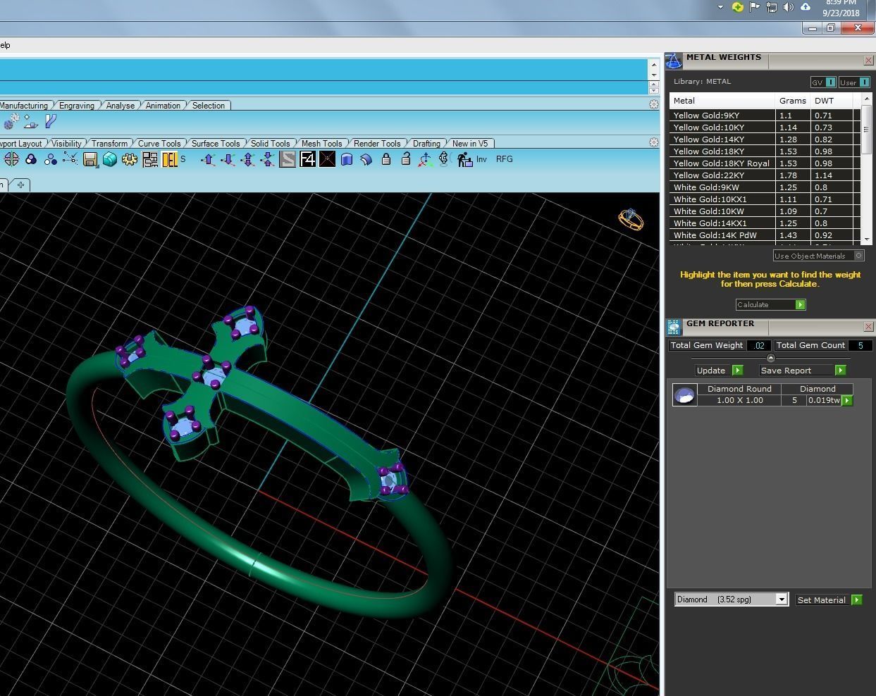 Women solitaire ring 3dm stl render detail  3D print model_9