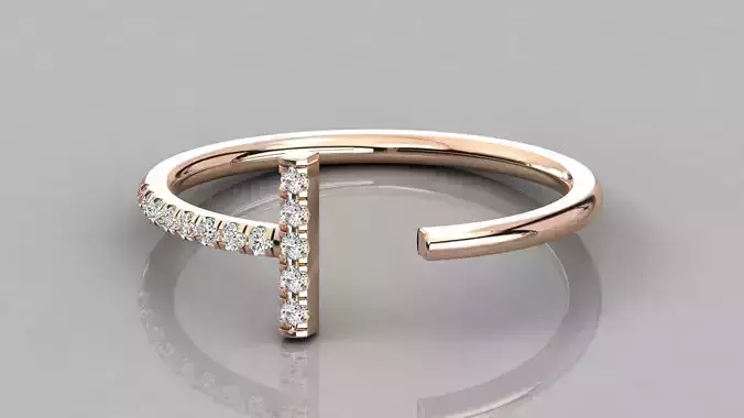 Women solitaire ring 3dm stl render detail  3D print model