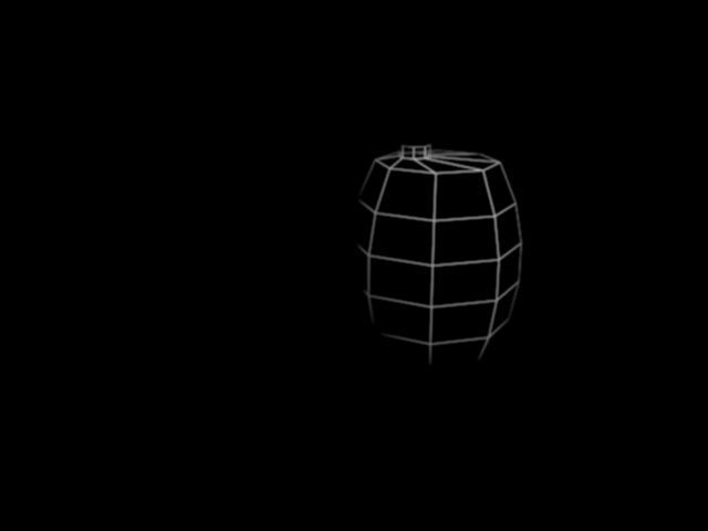 Wooden Barrel Low Poly Low-poly 3D model_1