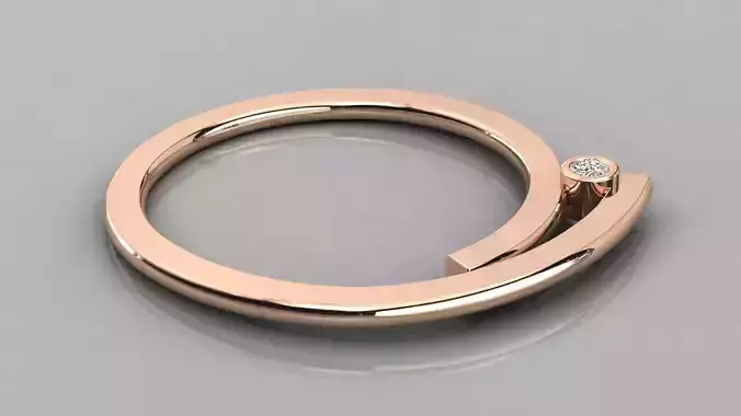 Women solitaire ring 3dm stl render detail  3D print model