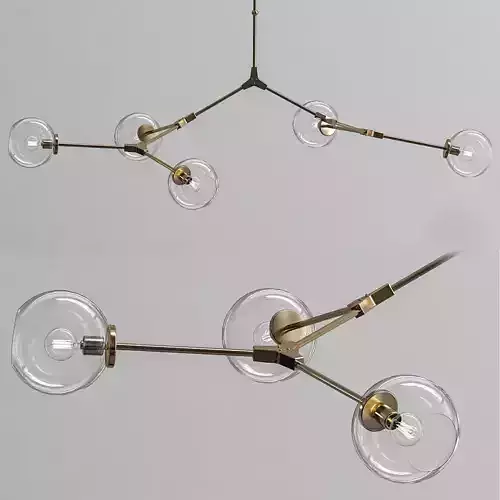 Globe Branching Glass Bubble Chandelier