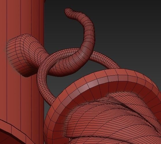 chendelier chandelier made of rope and bulbs 3D model_1