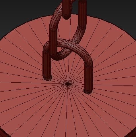 chendelier chandelier made of rope and bulbs 3D model_5