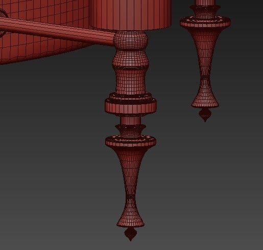 chendelier chandelier made of rope and bulbs 3D model_10