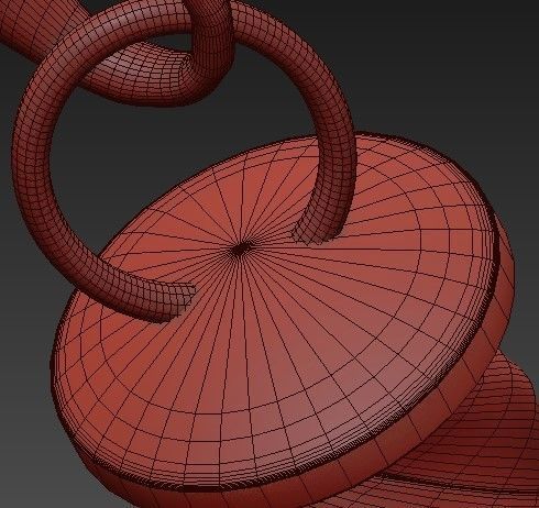 chendelier chandelier made of rope and bulbs 3D model_7