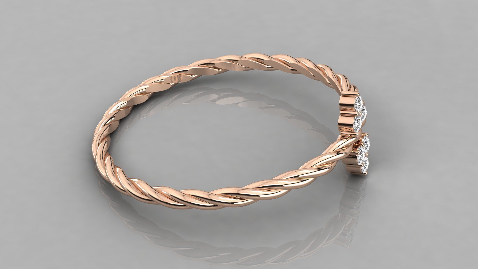 Women solitaire ring 3dm stl render detail  3D print model_4